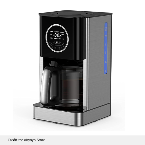 12-Cup Coffee Maker with Glass Carafe