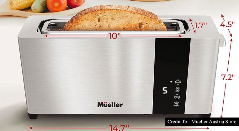 2 Slice Long Slot Toaster