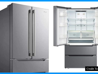 Black Refrigerator With Ice Maker