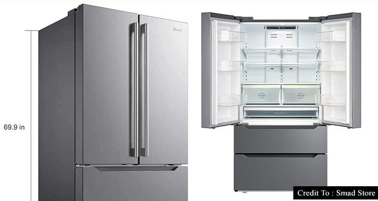 Black Refrigerator With Ice Maker