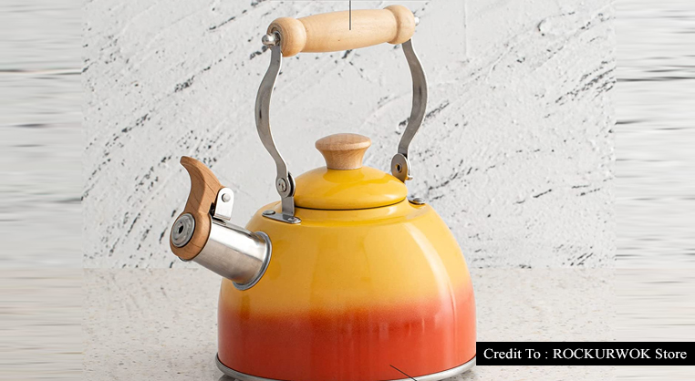 orange tea kettle