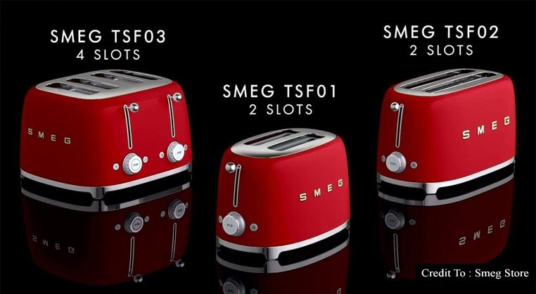 smeg white toaster