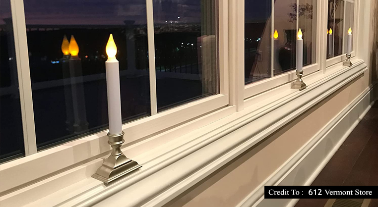 window candles with timers