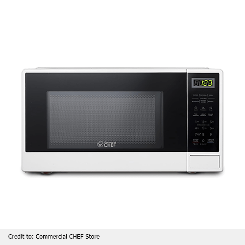 Chef microwave with safety lock